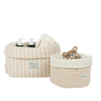 Pack Organizador Cambiador Rayas Nude - Minicoton