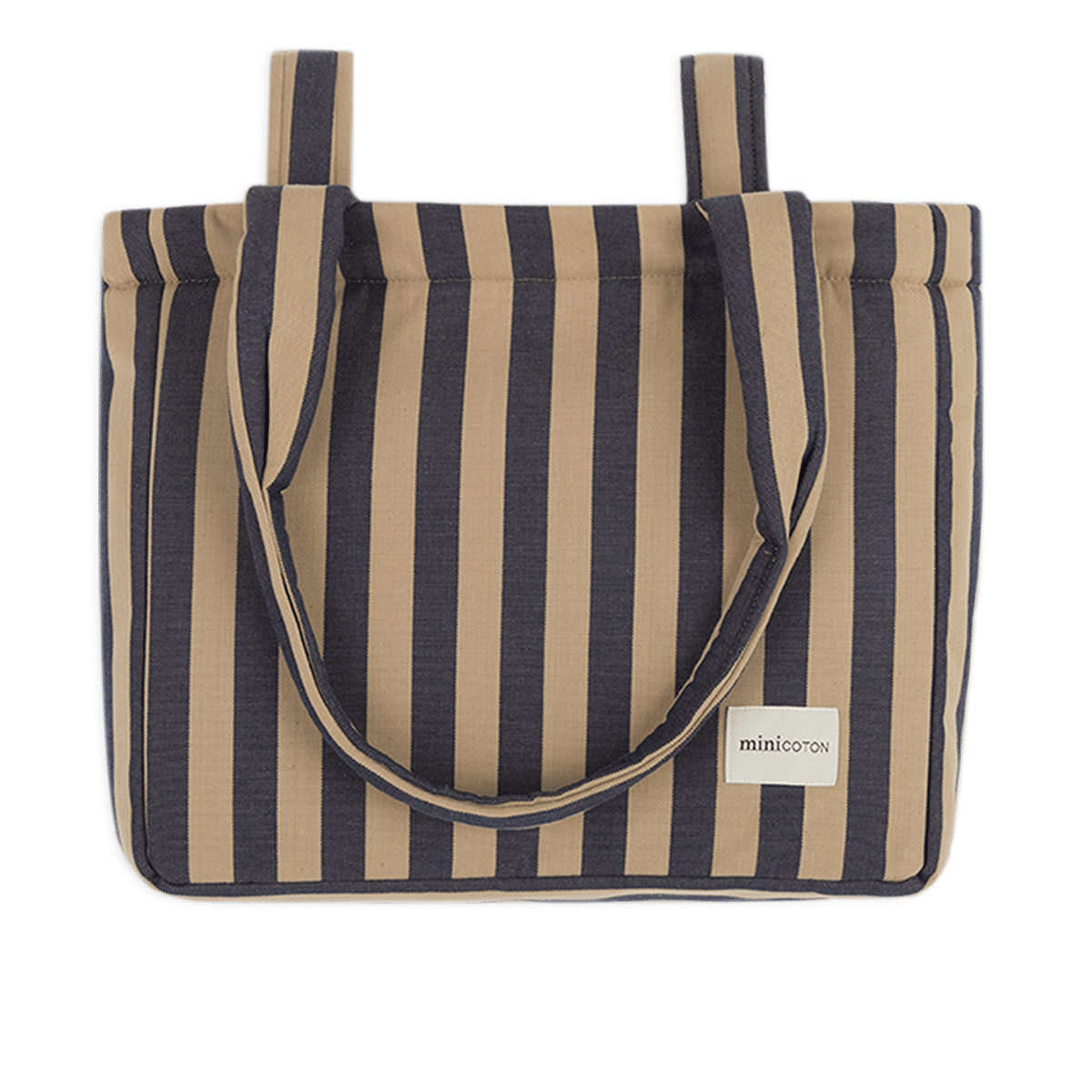 Bolsa Handle Navy + Caramel - Minicoton