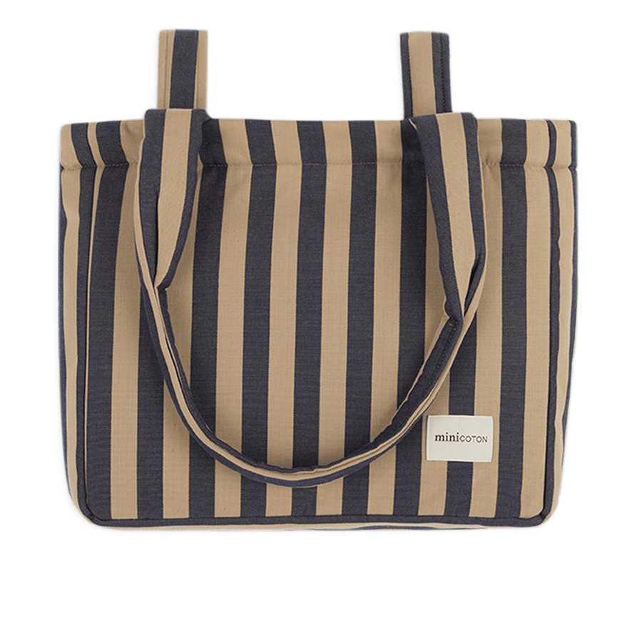 Bolsa Handle Navy + Caramel - Minicoton
