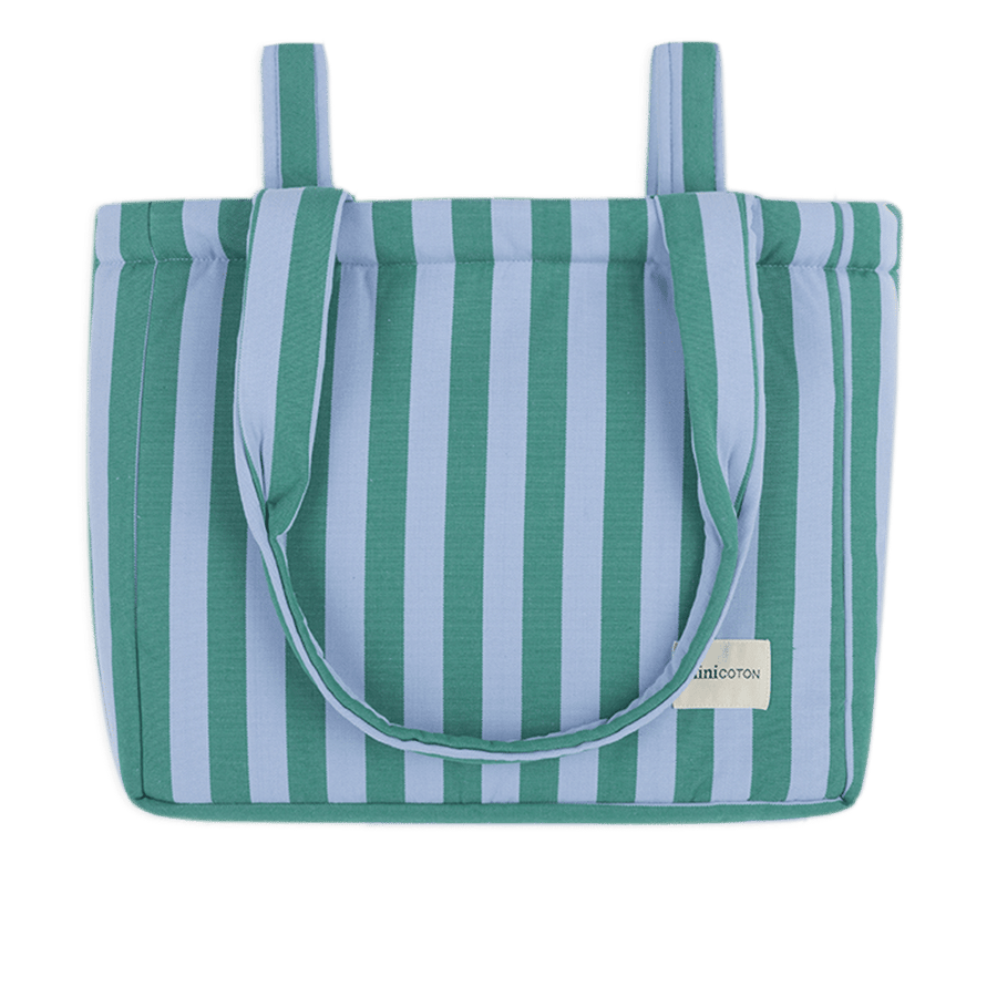 Bolsa Handle Green + Sky Blue - Minicoton