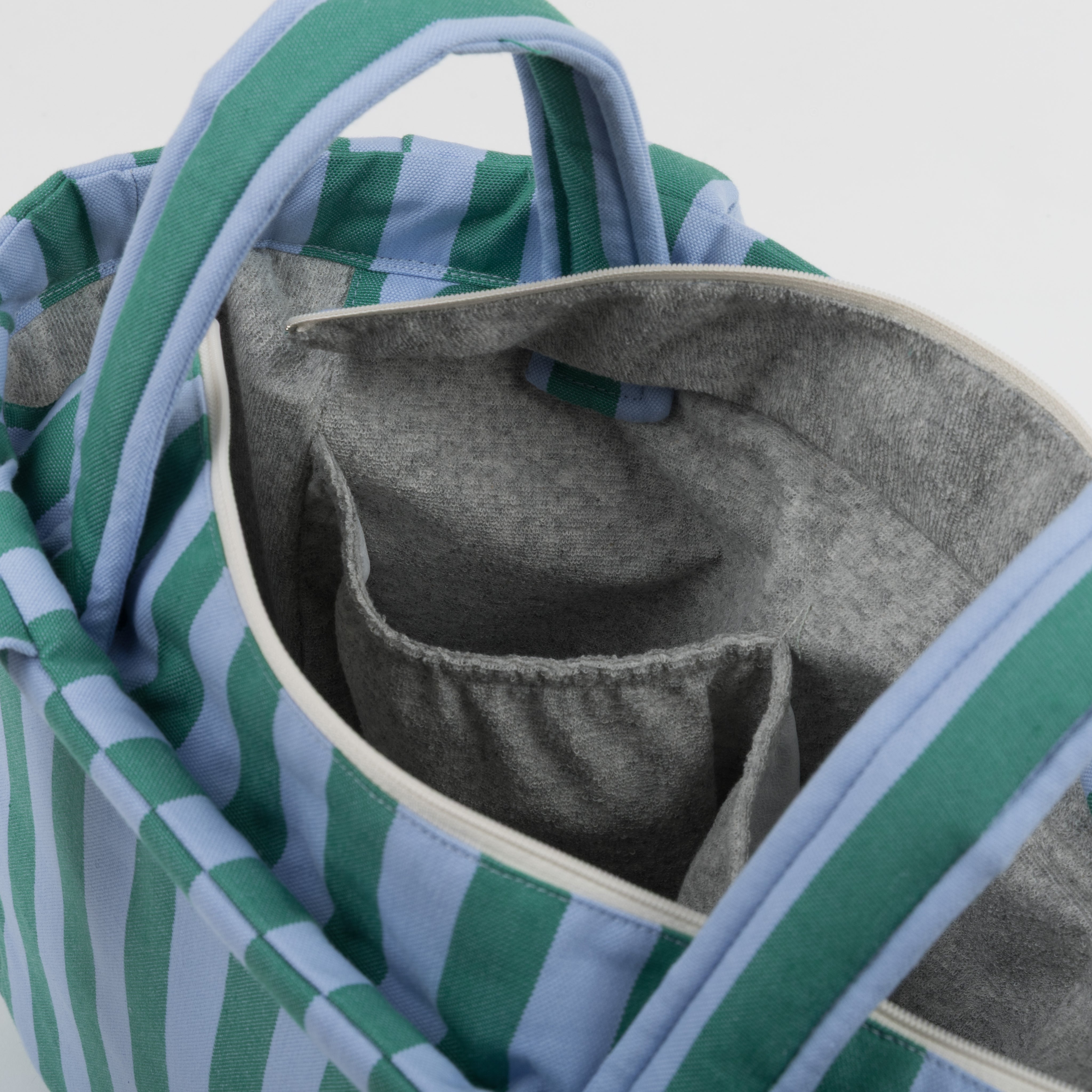 Bolsa Handle Green + Sky Blue - Minicoton