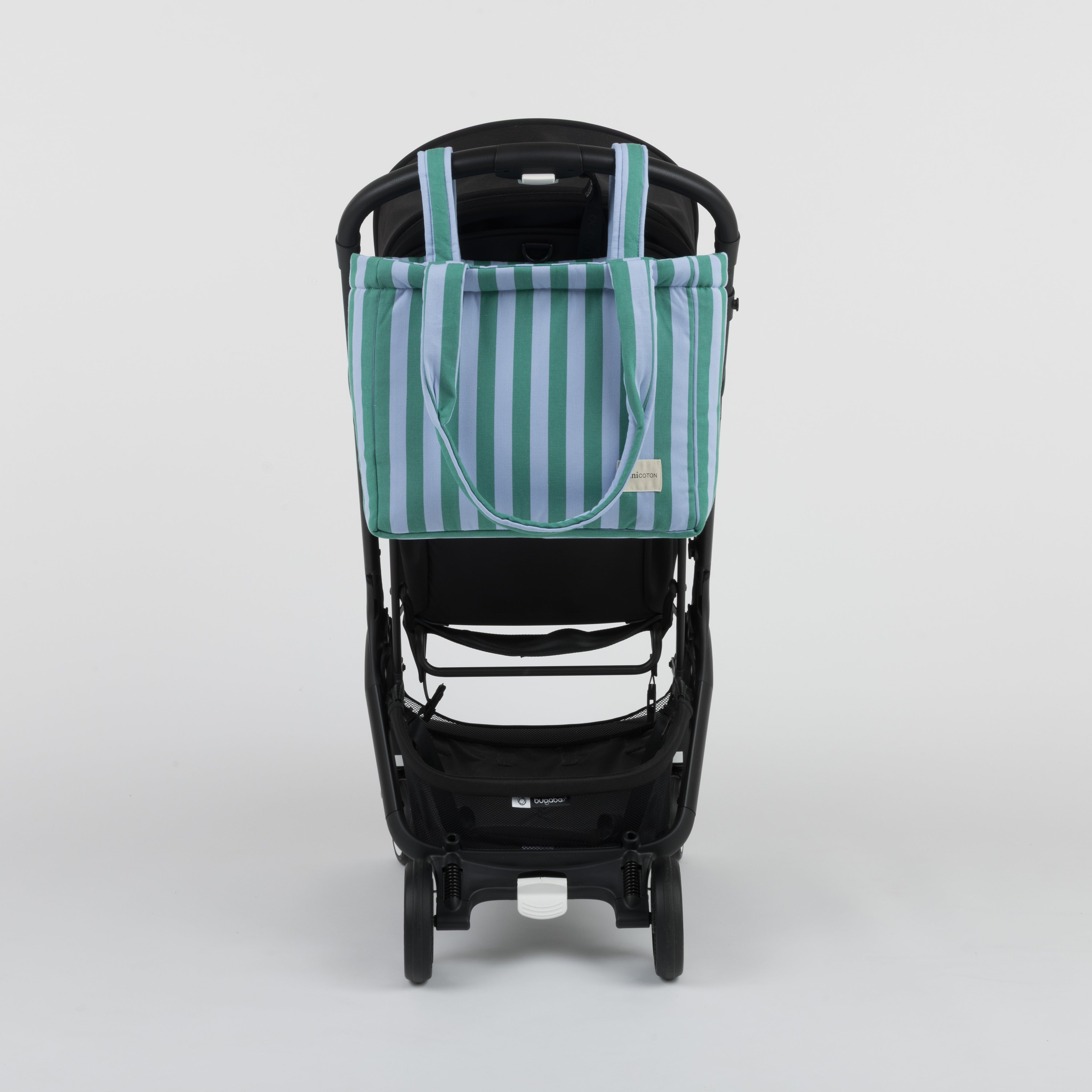Bolsa Handle Green + Sky Blue - Minicoton
