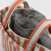 Bolsa Handle Coral + Aqua - Minicoton