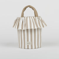 Basket Rayas - Oak + White - Minicoton