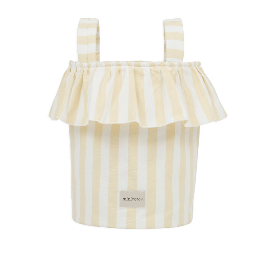 Basket Rayas - Butter + White - Minicoton