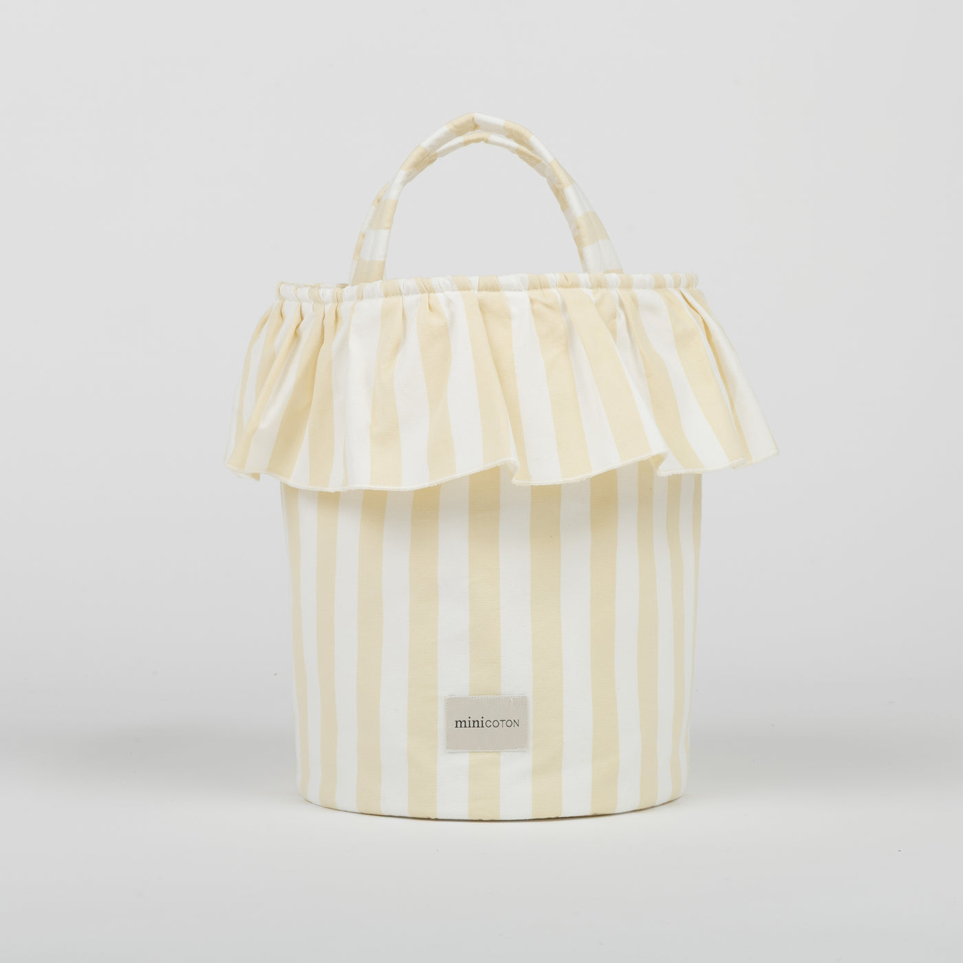 Basket Rayas - Butter + White - Minicoton