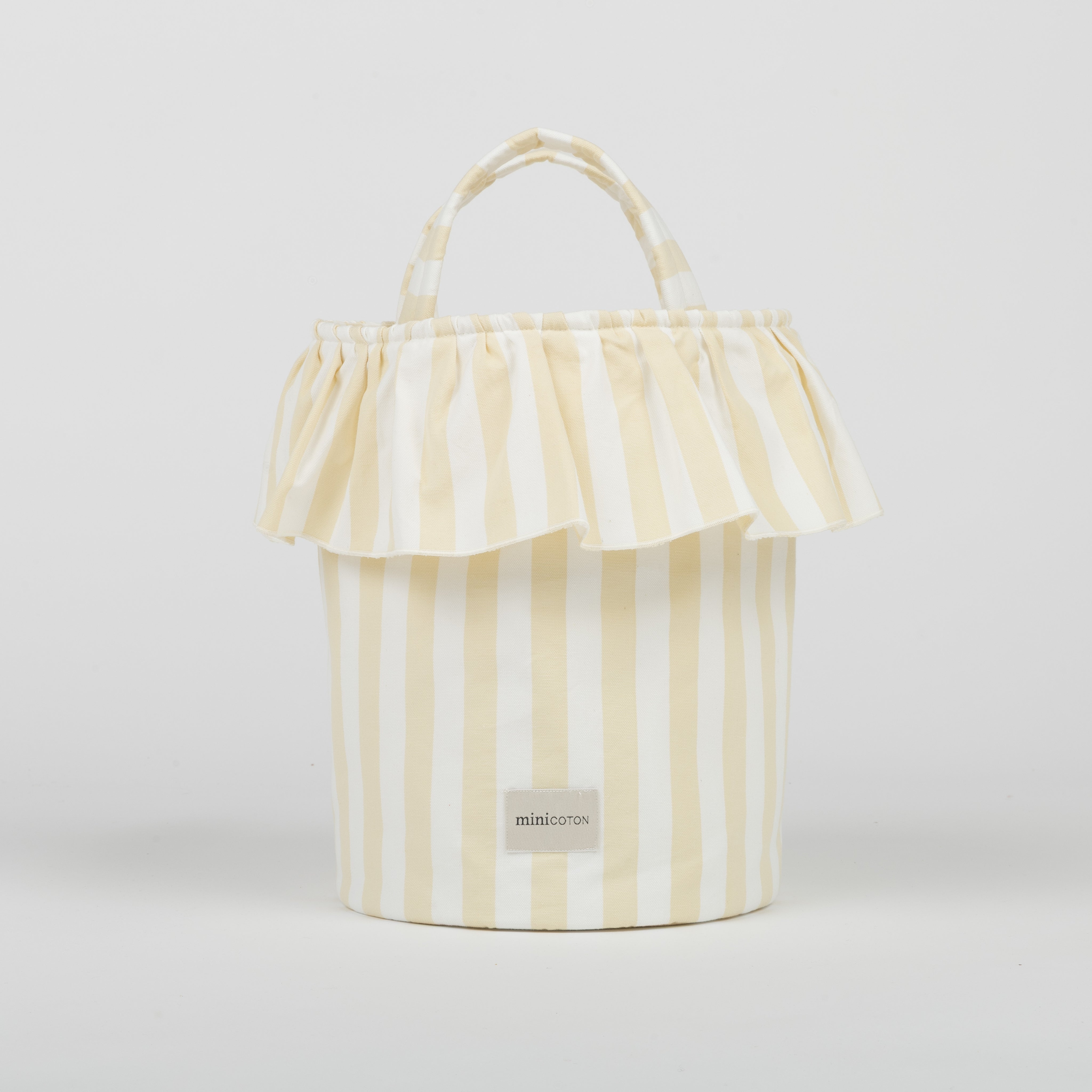 Basket Rayas - Butter + White - Minicoton