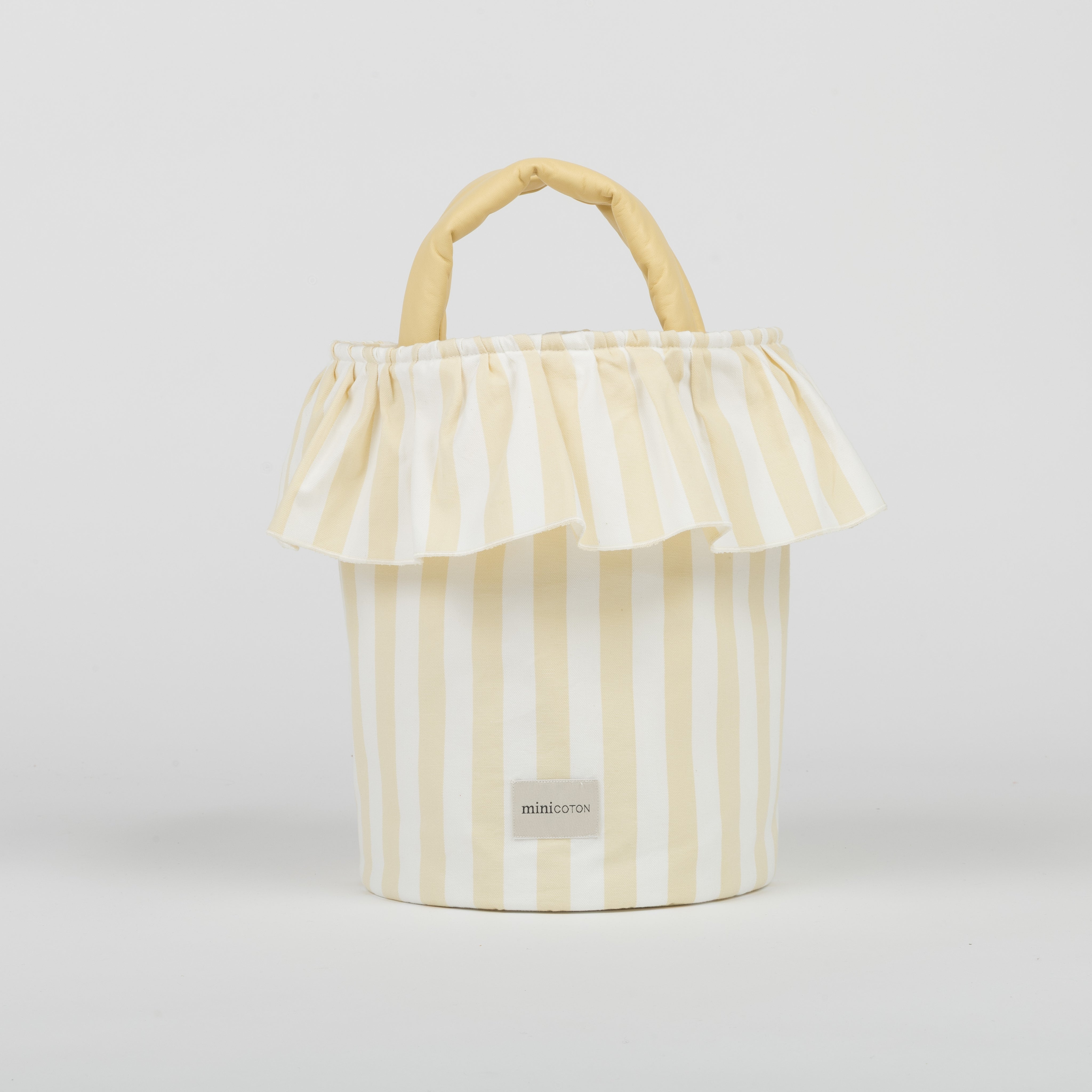 Basket Rayas - Butter + White - Minicoton