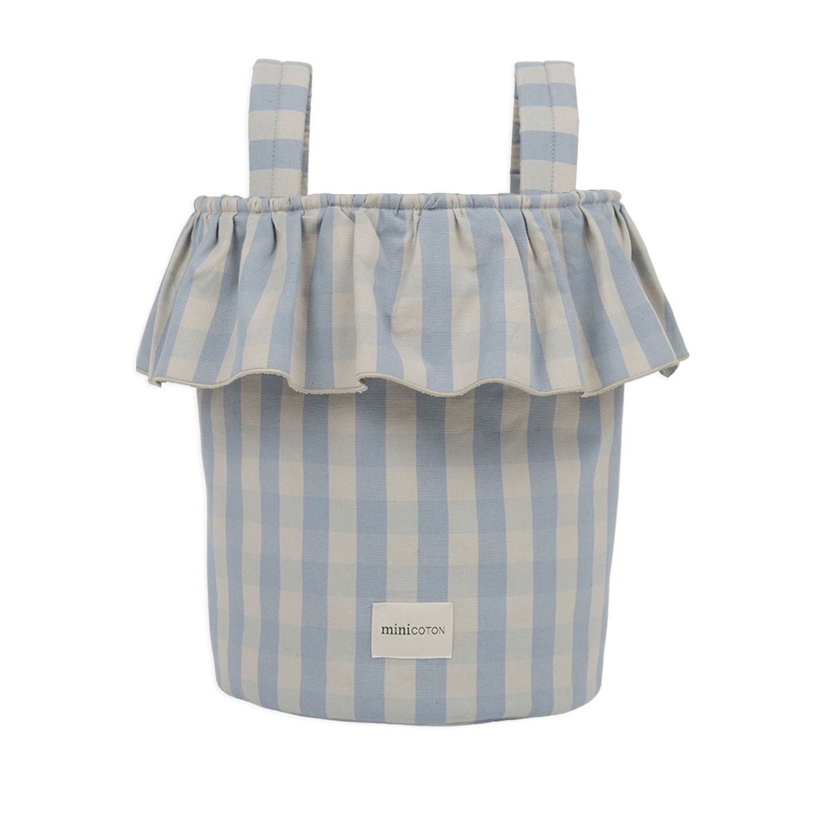 Basket Vichy - Blue + Sand - Minicoton