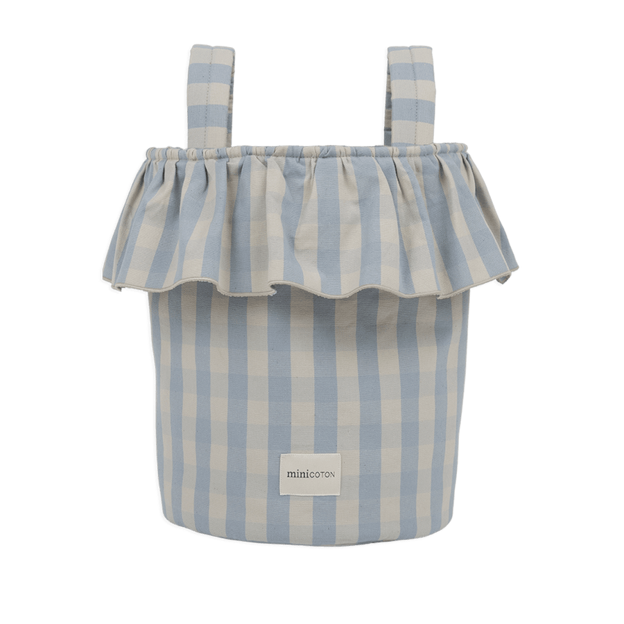 Basket Vichy - Blue + Sand - Minicoton