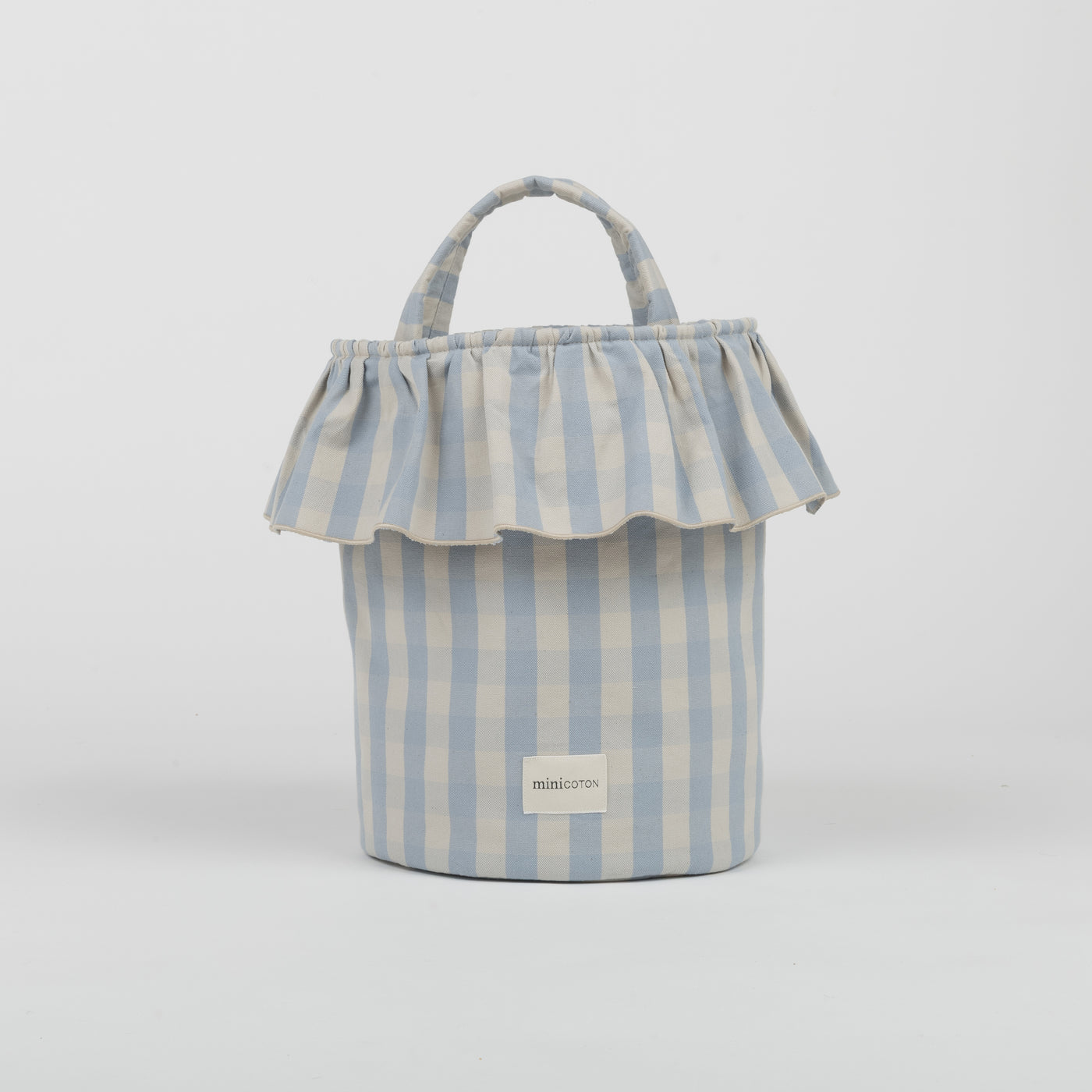 Basket Vichy - Blue + Sand - Minicoton