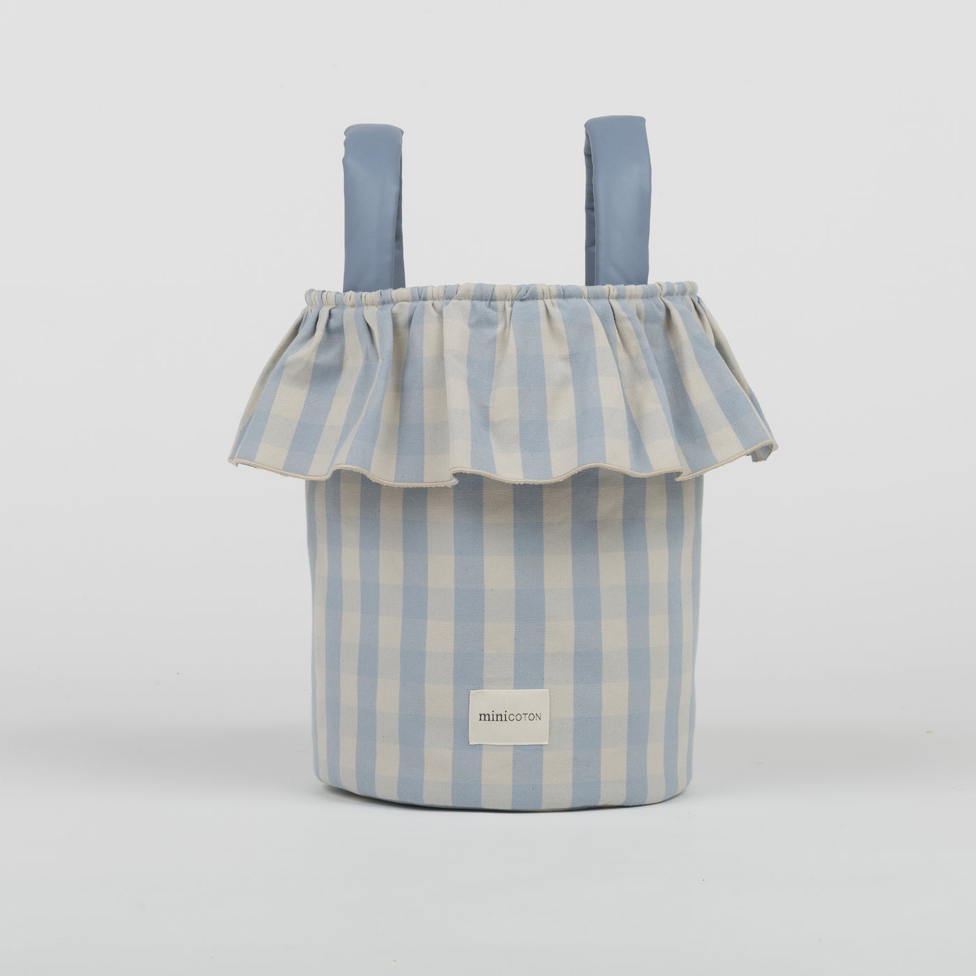 Basket Vichy - Blue + Sand - Minicoton