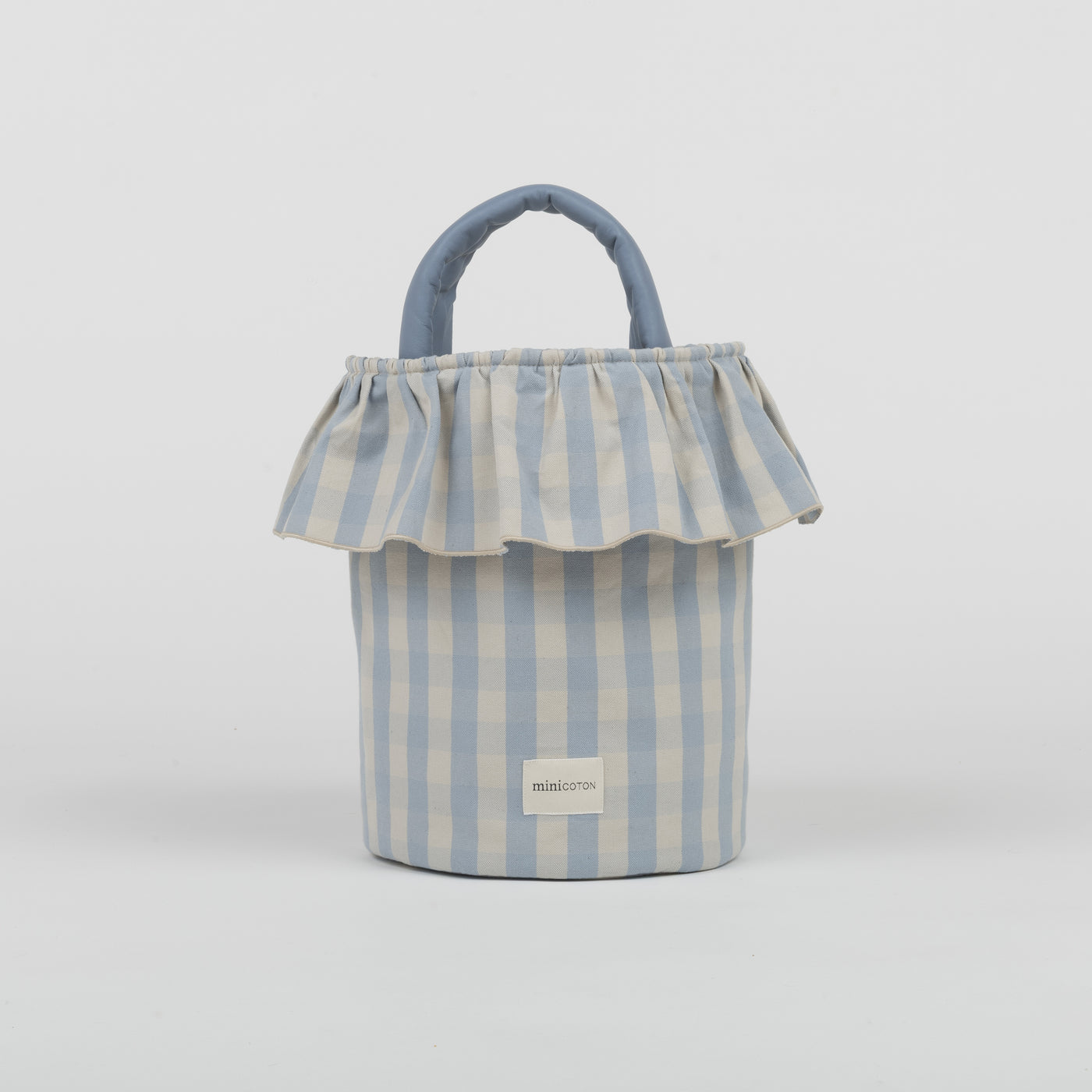 Basket Vichy - Blue + Sand - Minicoton