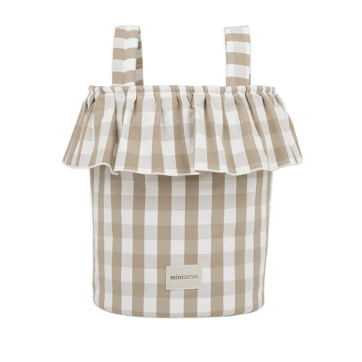Basket Vichy - Oak + White - Minicoton