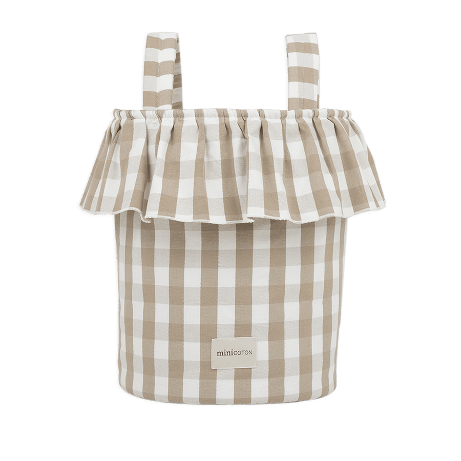 Basket Vichy - Oak + White - Minicoton