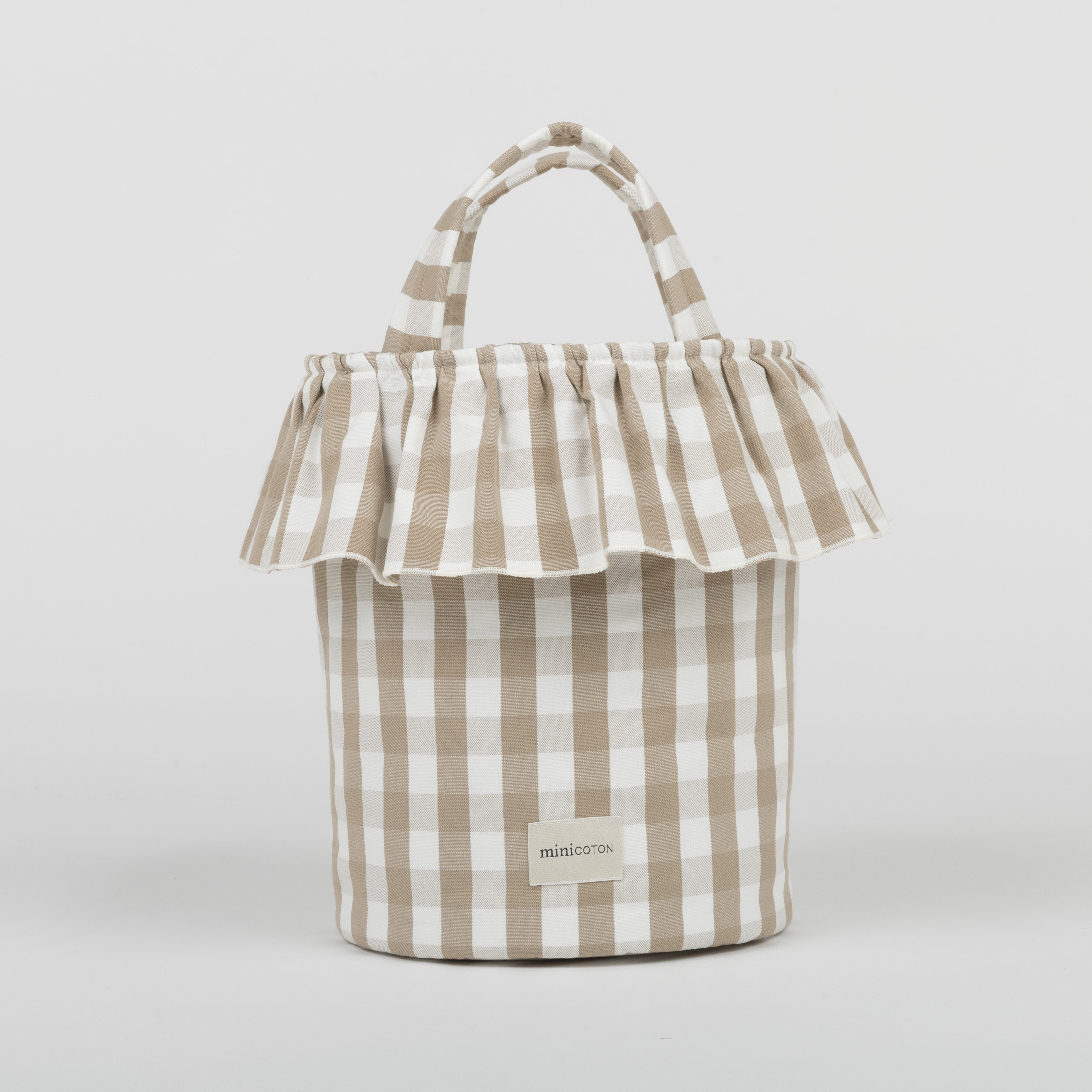 Basket Vichy - Oak + White - Minicoton