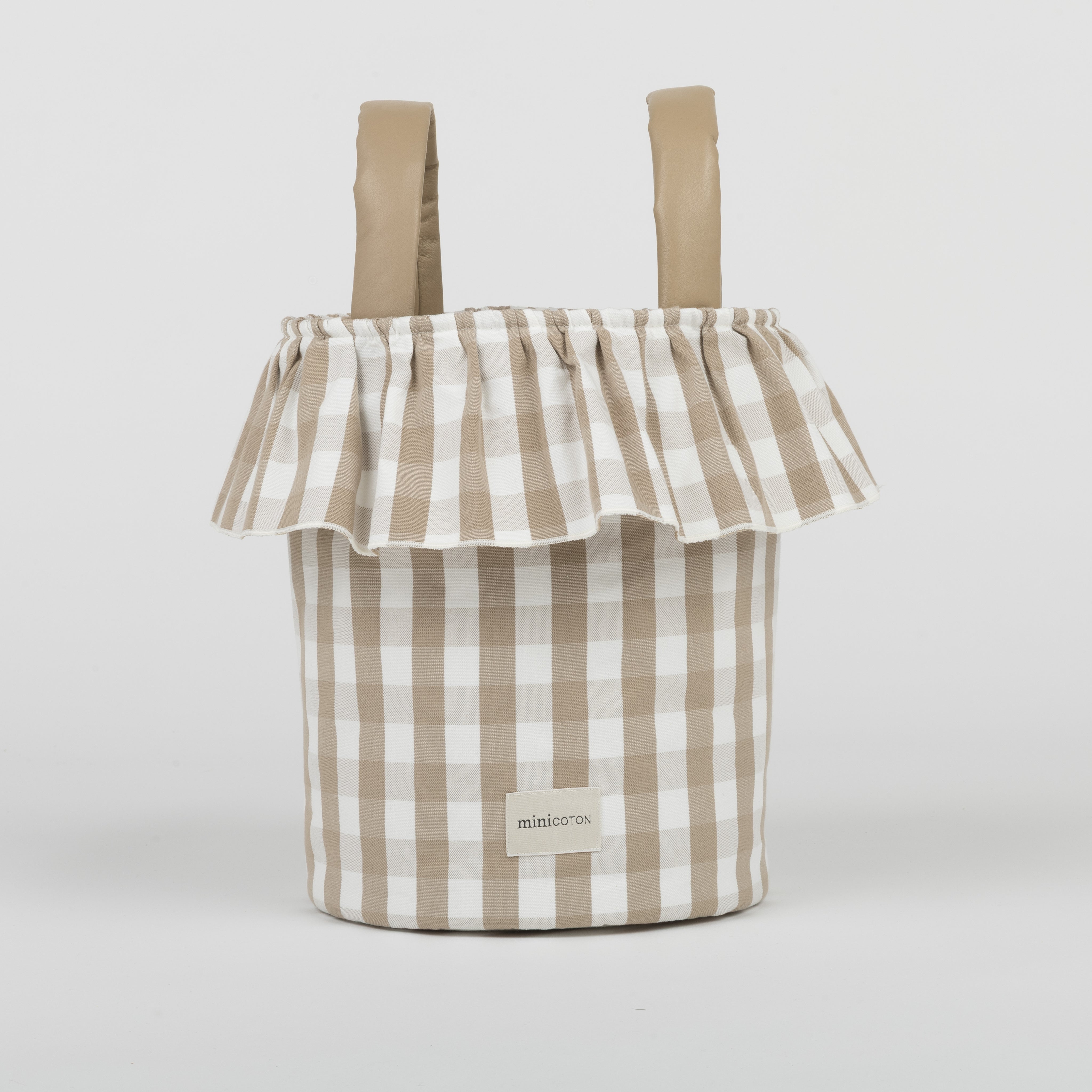 Basket Vichy - Oak + White - Minicoton