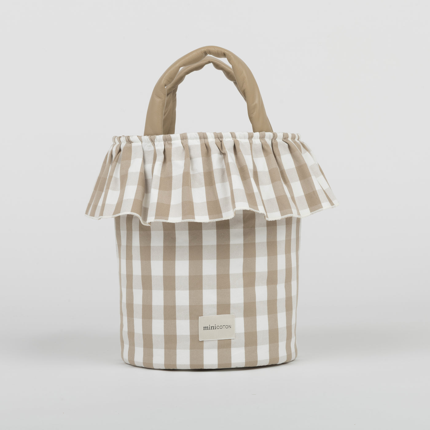 Basket Vichy - Oak + White - Minicoton