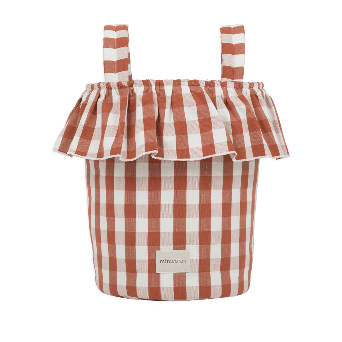 Basket Vichy - Red + Off White - Minicoton