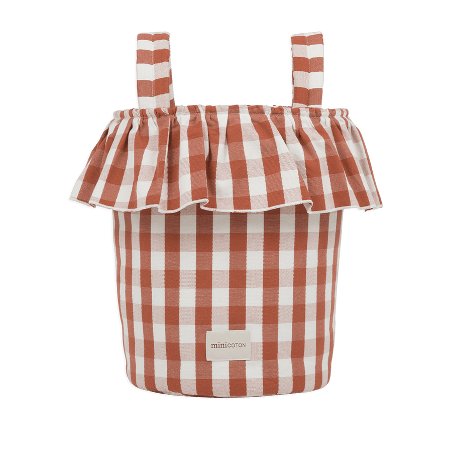 Basket Vichy - Red + Off White - Minicoton