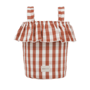Basket Vichy - Red + Off White