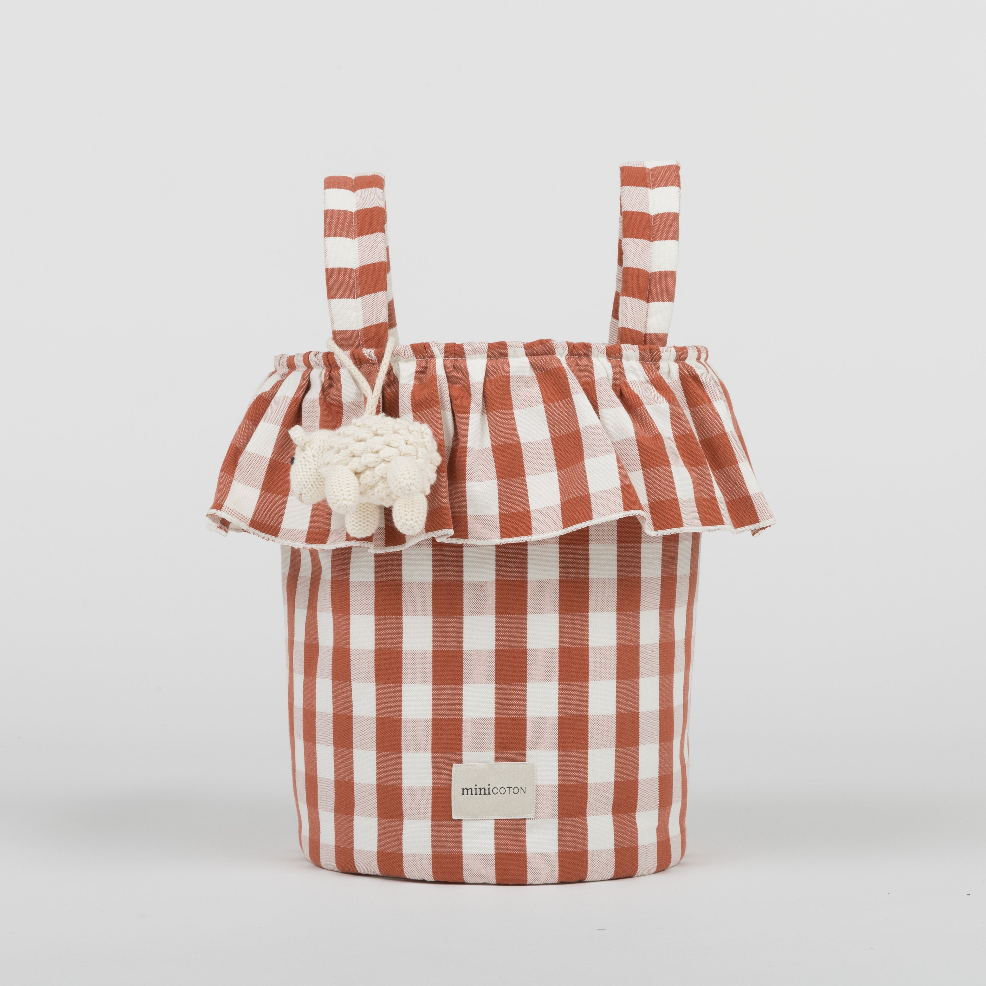 Basket Vichy - Red + Off White - Minicoton