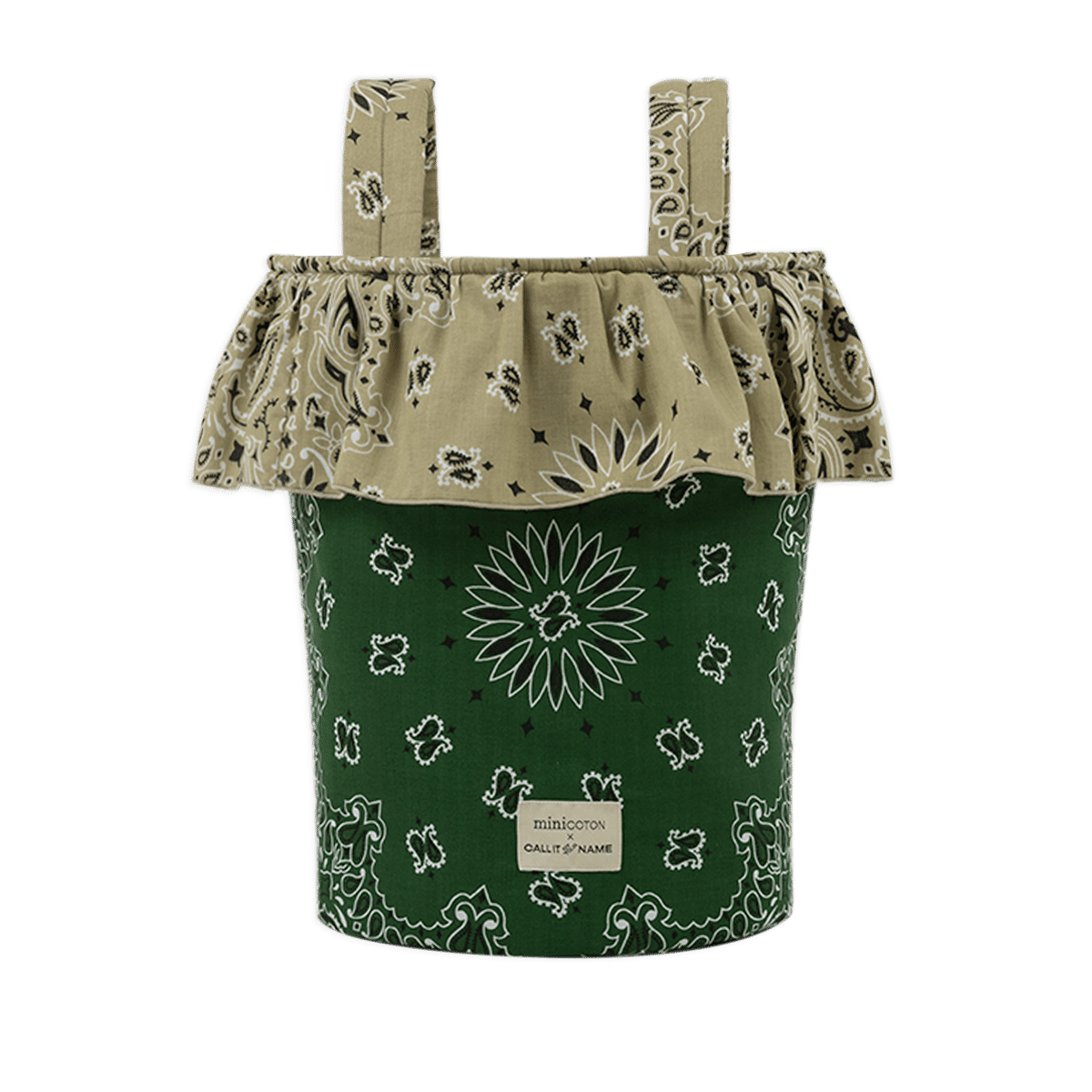 Basket - Weekend Green / Beige - Minicoton