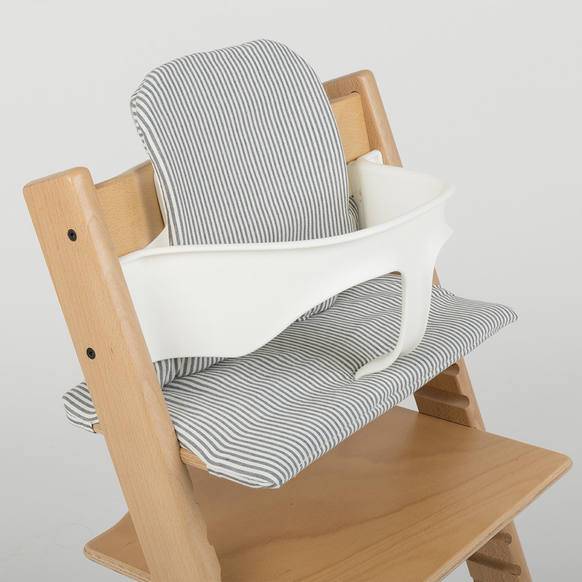 how to put on stokke cushion Stokke Tripp Trapp High Chair Cushion Denim Stripes