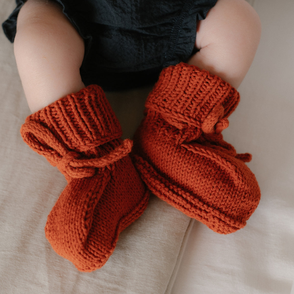 Booties Crochet Red