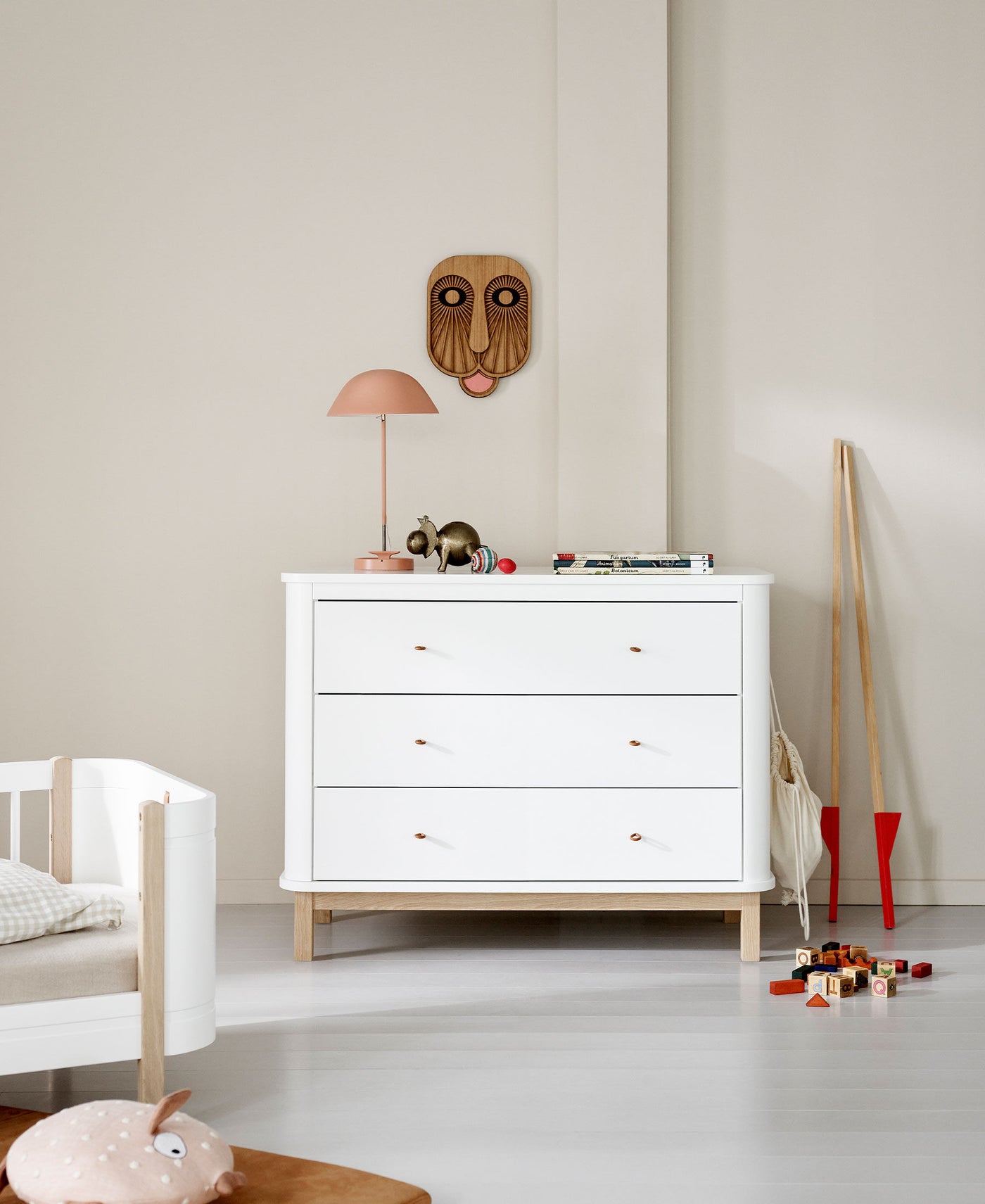 Cómoda Wood Nursery Oliver Furniture 3 Gavetas