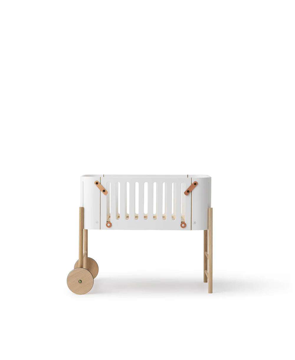 Oliver Furniture Berceau cododo Wood avec conversion en banc, blanc/chêne
