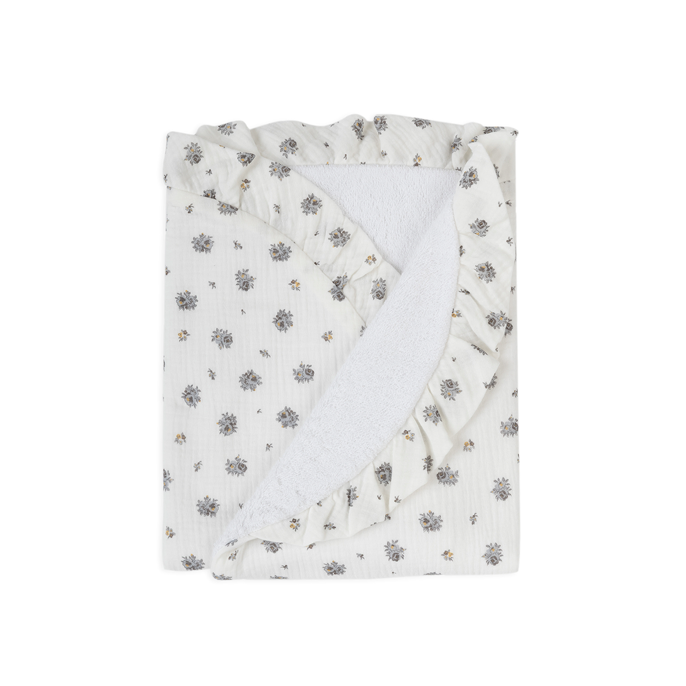 Graue Blumen-Wickeldecke