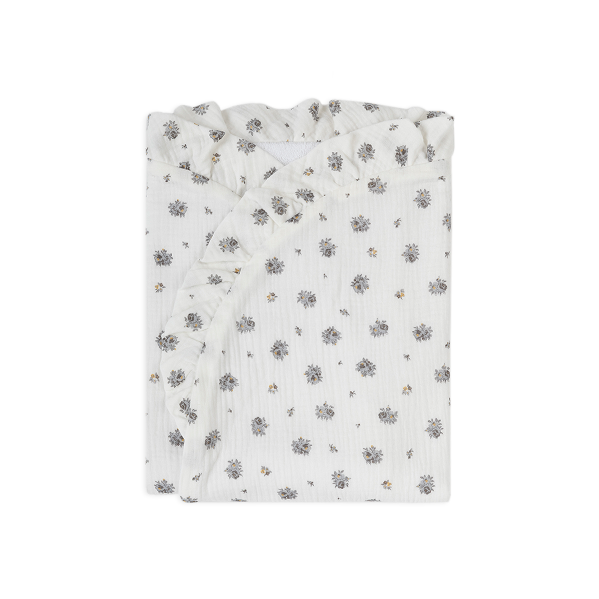 Graue Blumen-Wickeldecke