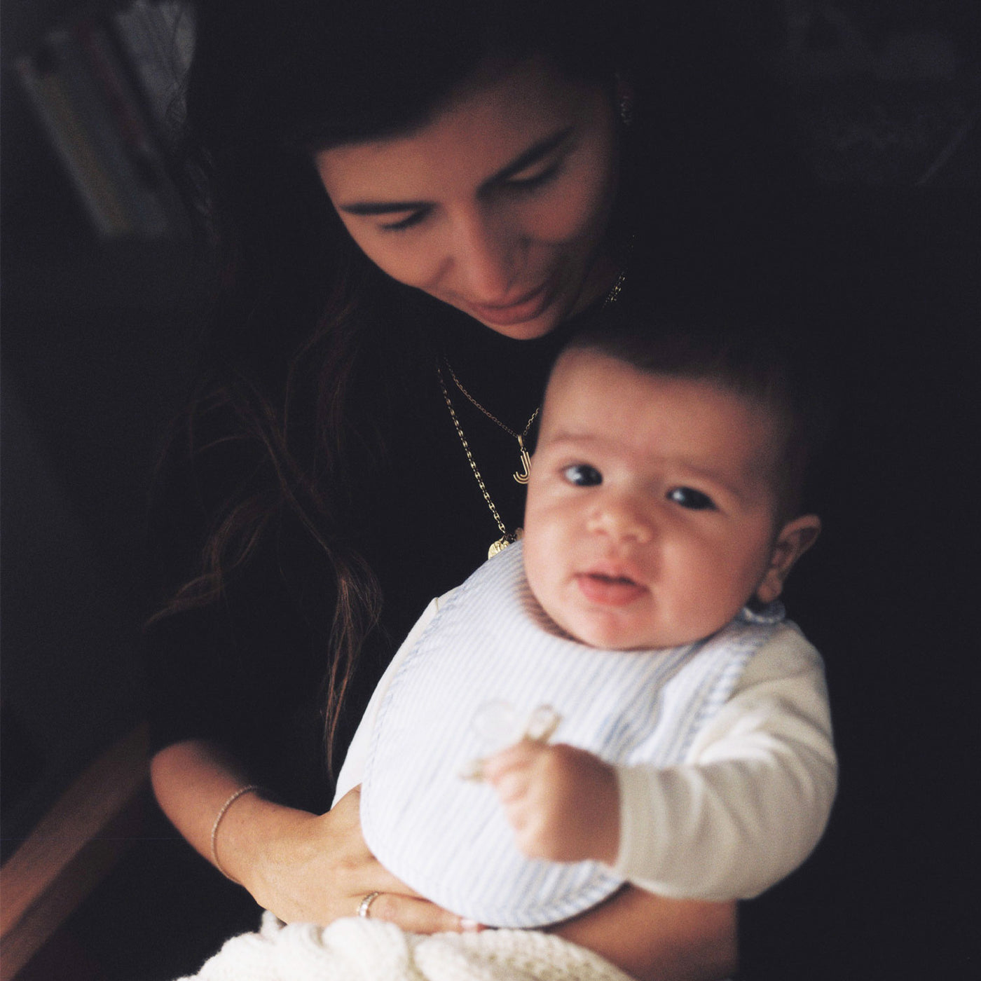 Set bavaglini Oxford Blue Stripes