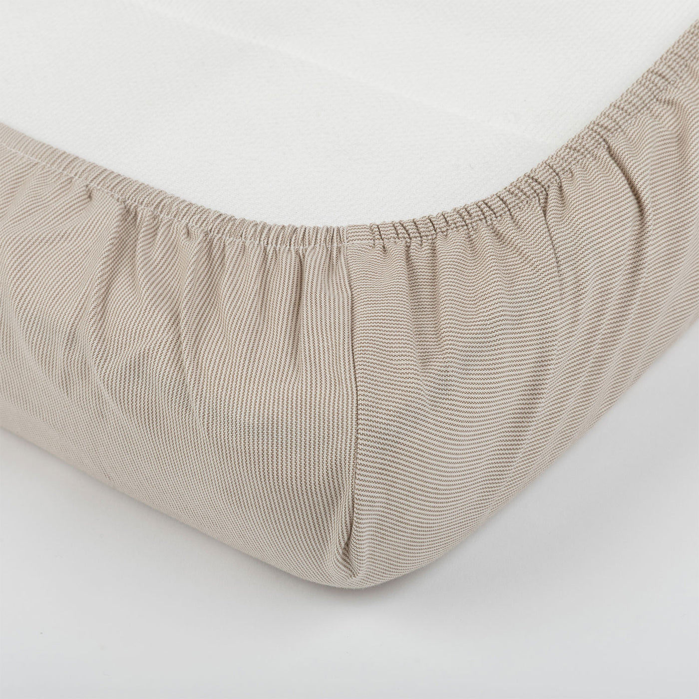 Fitted Sheet Cot 120x60 cm Beige Stripes
