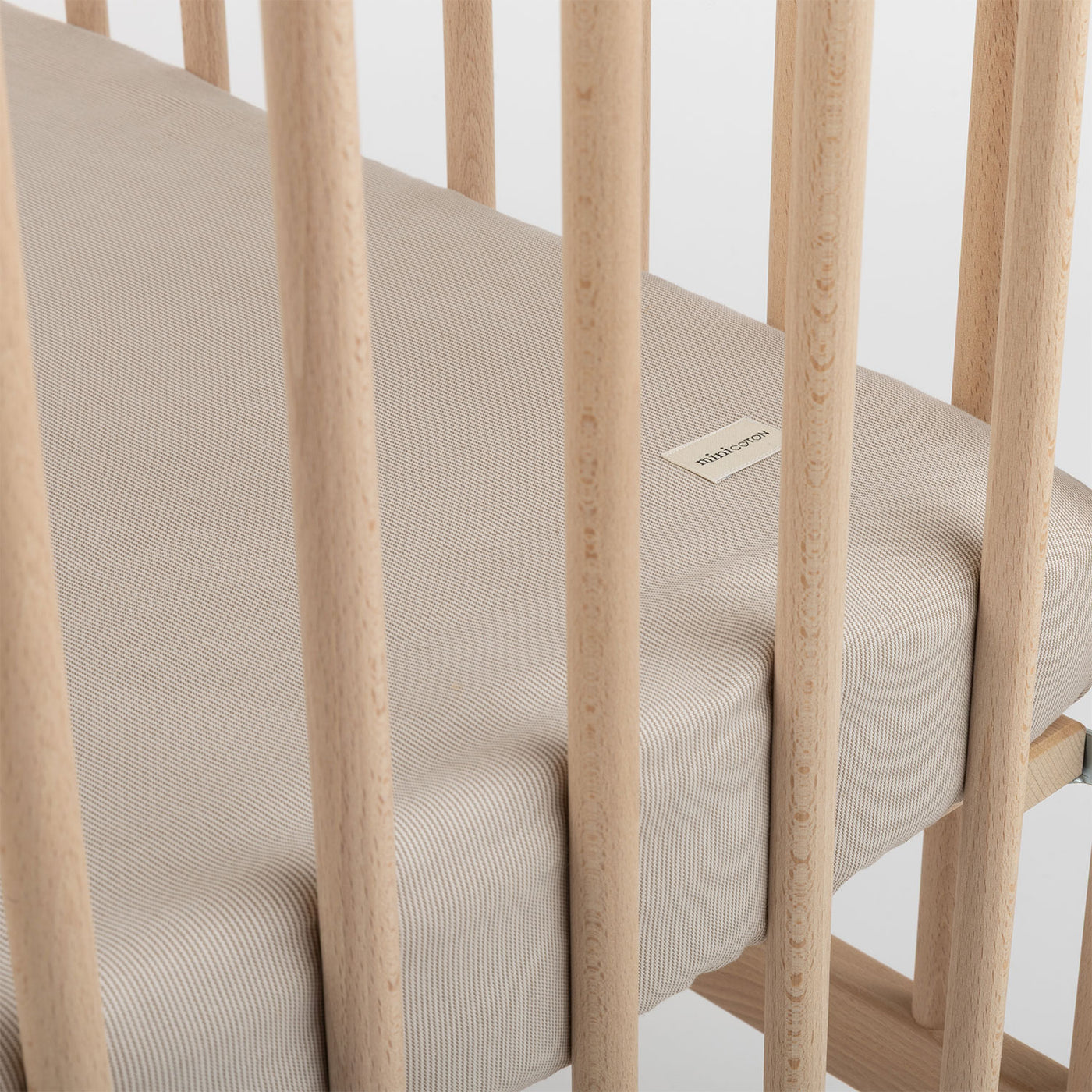 Fitted Sheet Cot 120x60 cm Beige Stripes