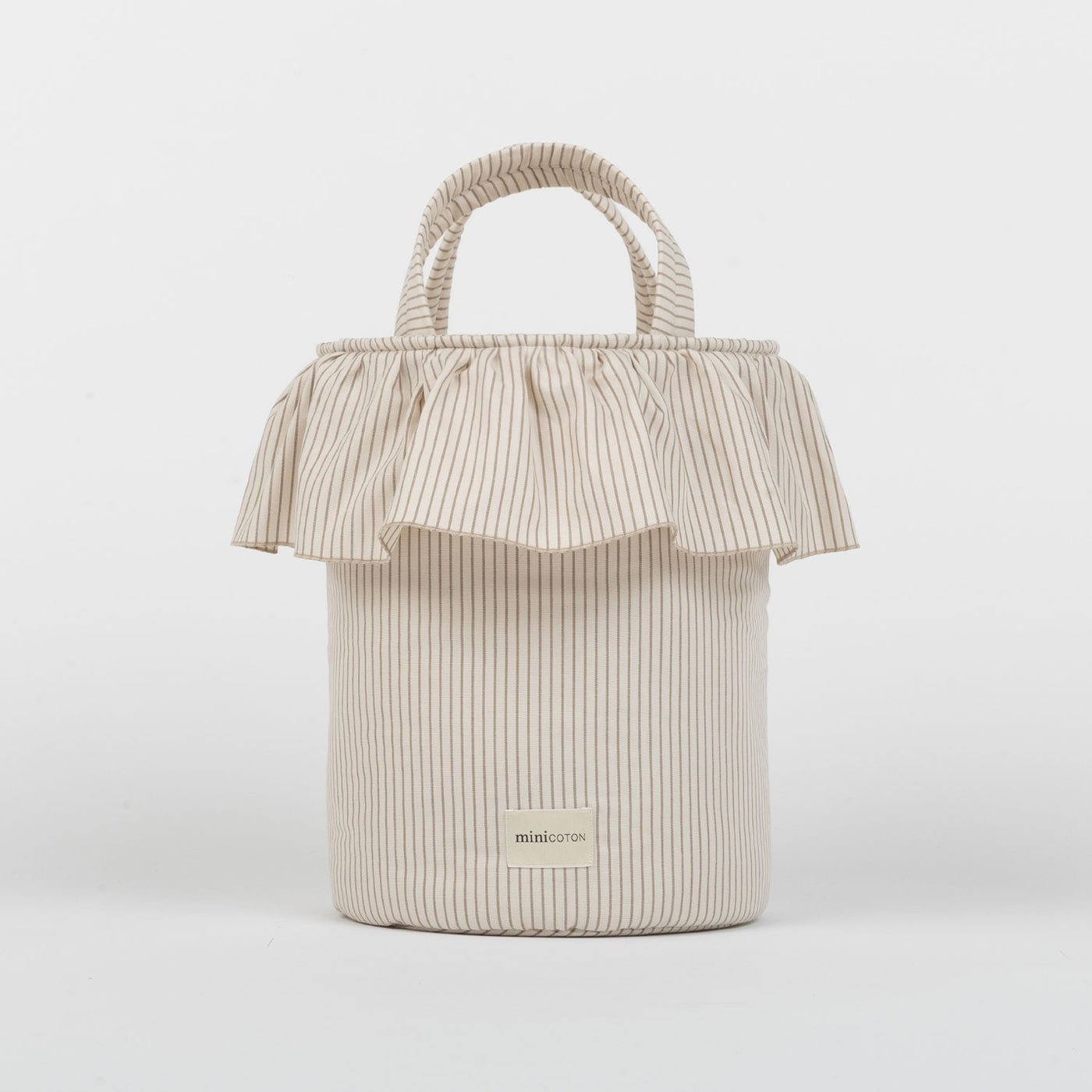 Cistell Mini Beige Stripes