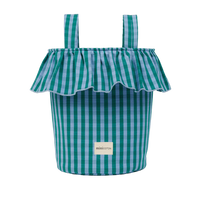 Basket Vichy - Green + Sky Blue