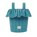 Basket Vichy - Green + Sky Blue