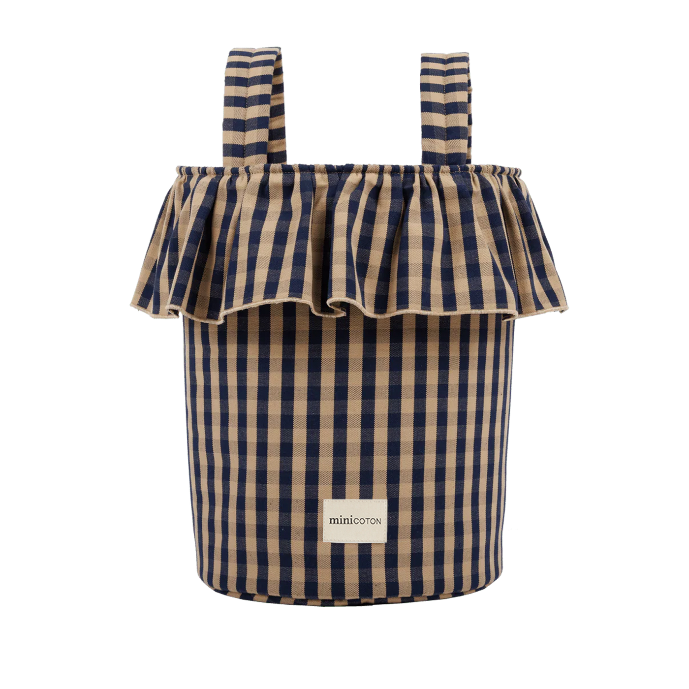 Basket Vichy - Navy + Caramel - PRE ORDER
