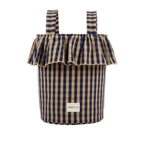 Basket Vichy - Navy + Caramel