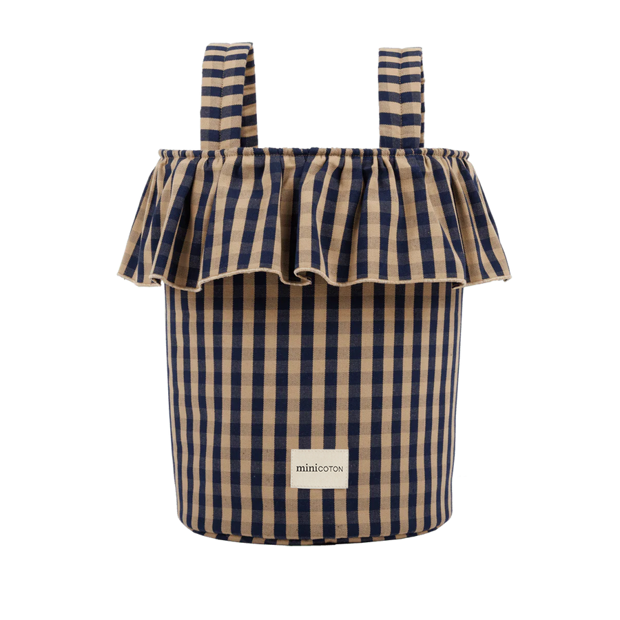 Basket Vichy - Navy + Caramel - PRE ORDER