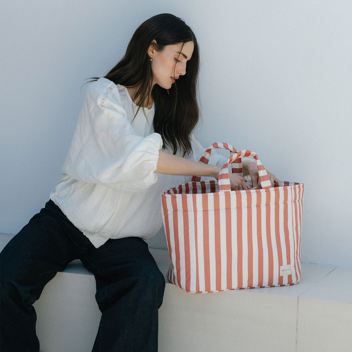 Big Bag - Red + Off White