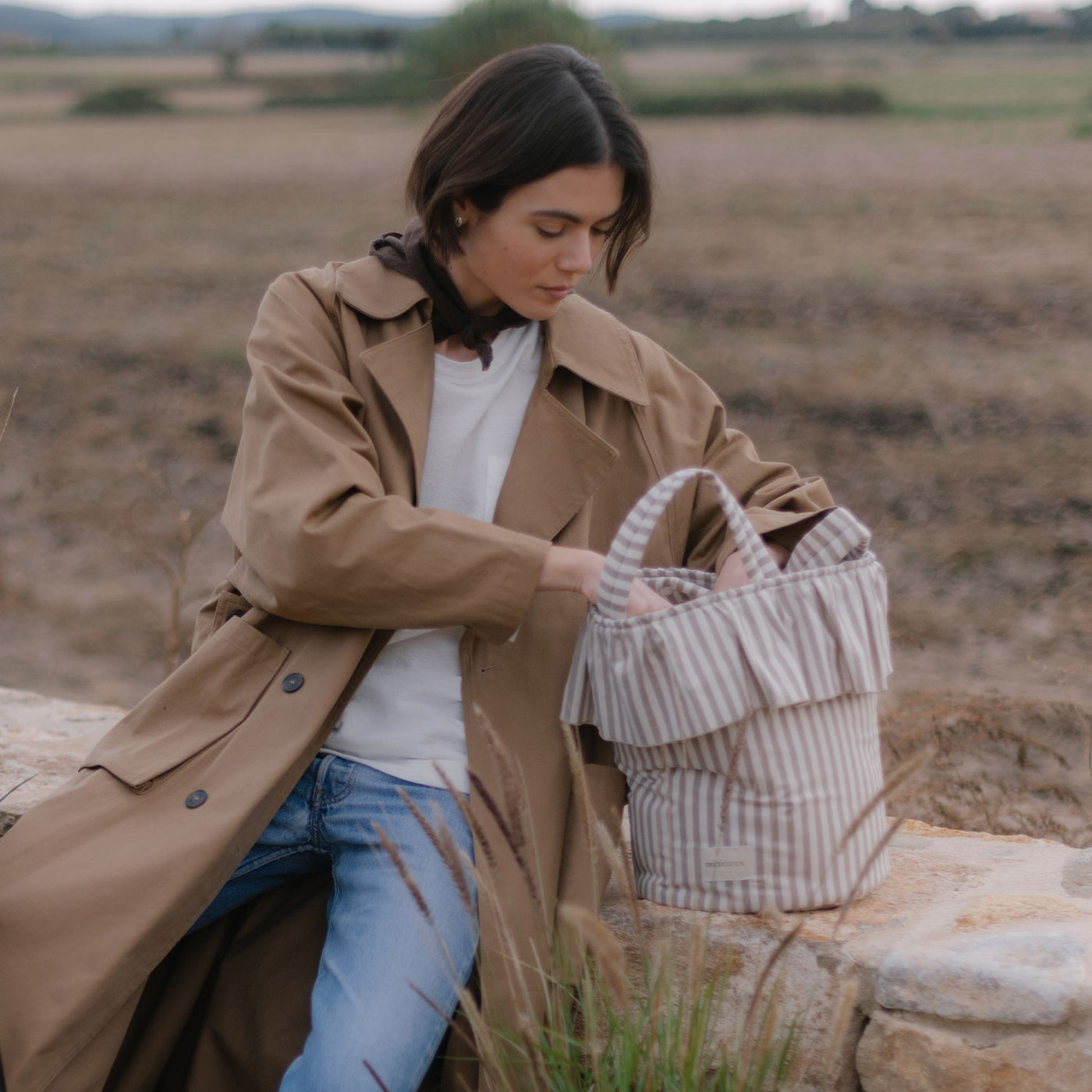 Basket Beige Stripes