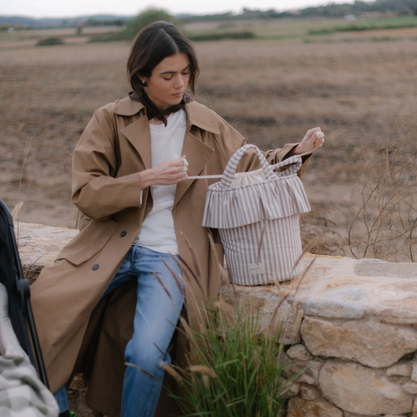 Basket Beige Stripes