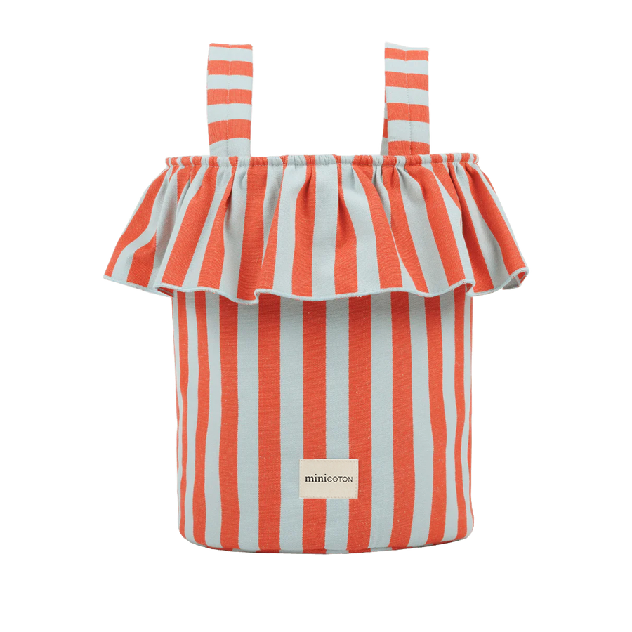 Basket Rayas - Coral + Aqua