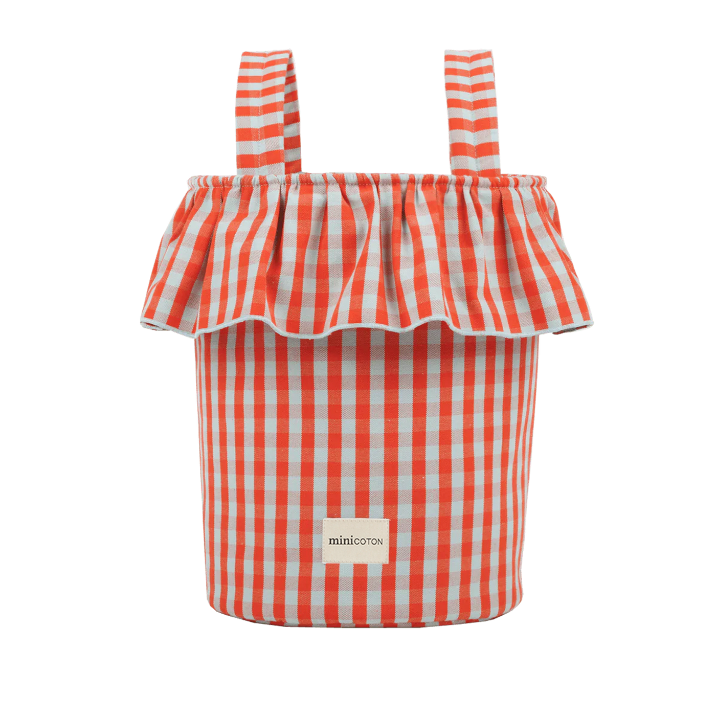 Basket Vichy - Coral + Aqua