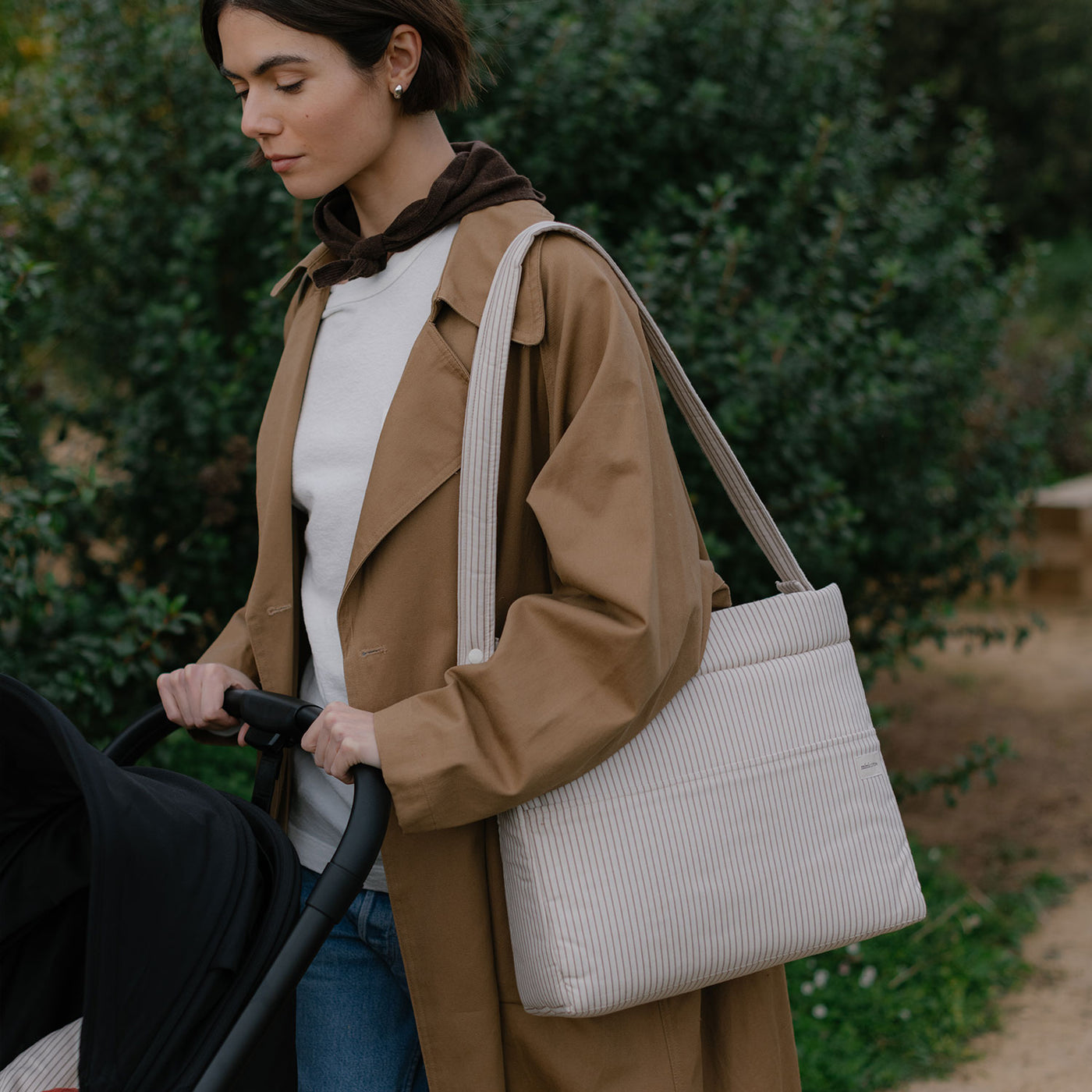 Bolsa Icon Beige Stripes