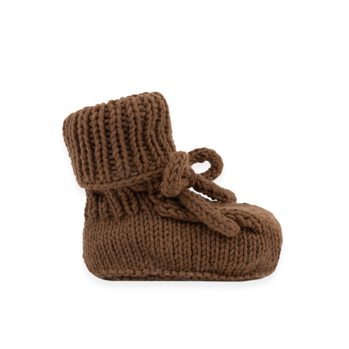 Booties Crochet Brown