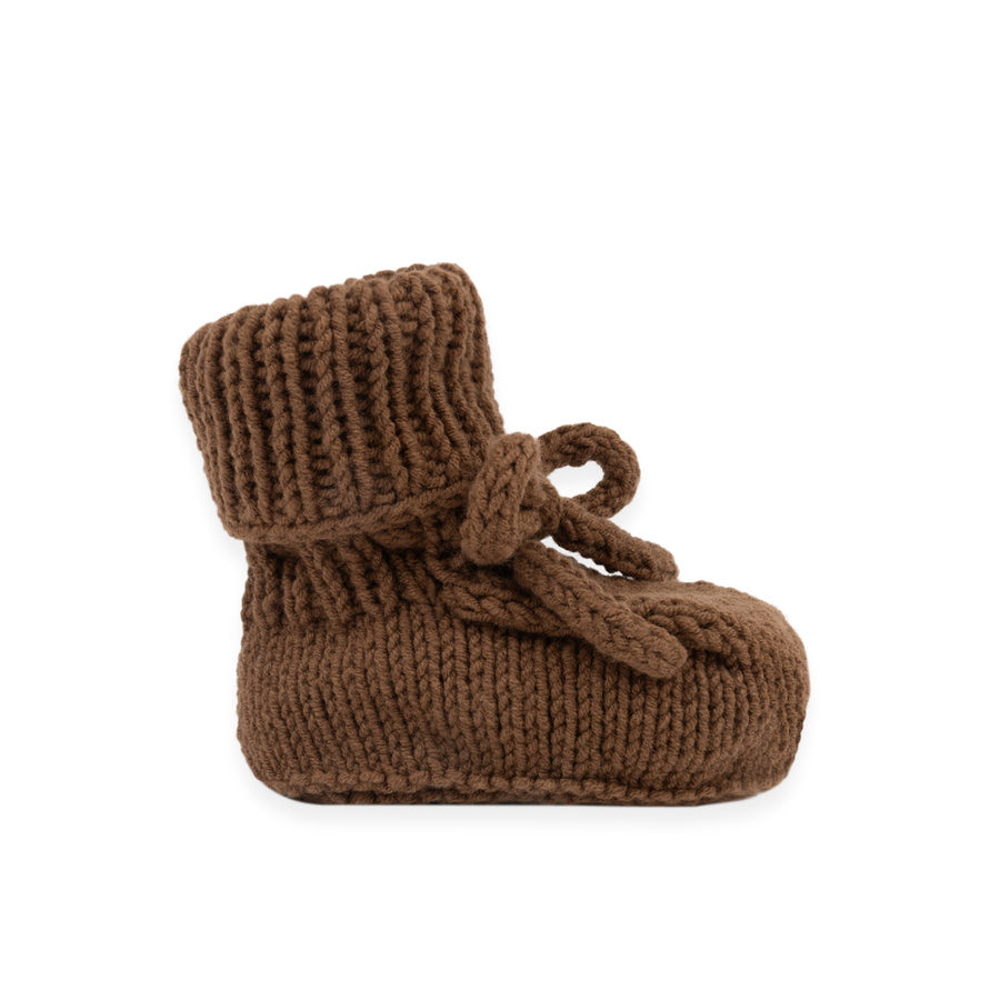 Booties Crochet Brown